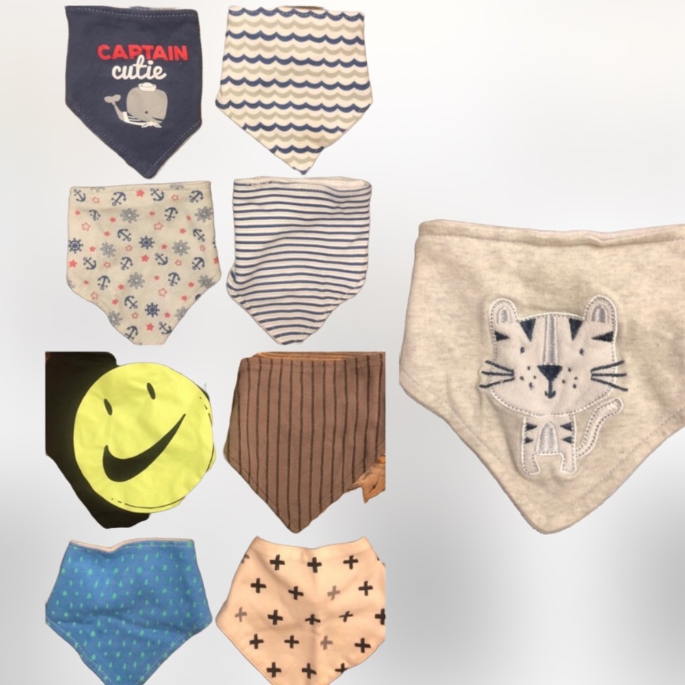 Infant 👶🏼 Boys Bandana Bibs SET OF 9 Together!